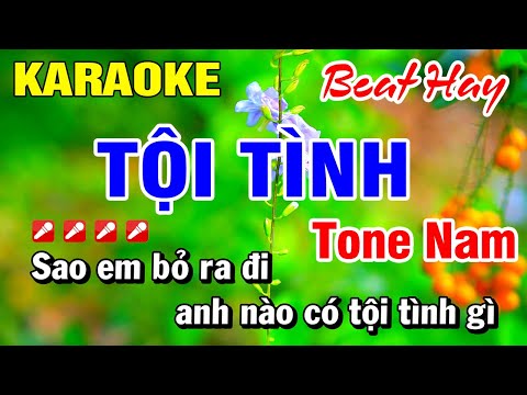 Karaoke Tội Tình (Beat Hay) Tone Nam  Nhạc Sống Chuẩn 2025 | Hoài Phong Organ