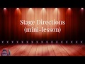 Understanding Stage Directions in Drama