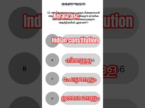 ഇന്ത്യൻ ഭരണഘടനയെക്കുറിച്ച് അറിയേണ്ടതെല്ലാം | Part 13 | Q&A