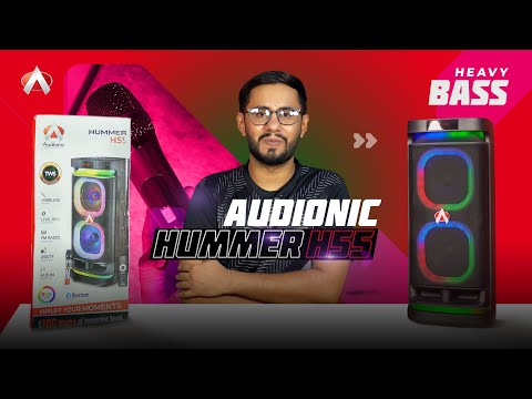 Dhamakydar party speaker with microphone - Audionic Hummer H55 review and sound test.