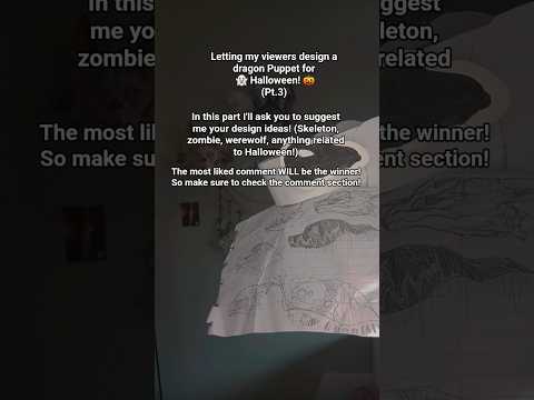 Letting my viewers design a Dragon Puppet for HALLOWEEN! (pt.3) #roadto2k #dragonpuppets #halloween