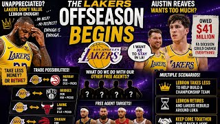 LAKERS OFFSEASON CHAOS! 😳 LeBron Free Agency, Austin Reaves Rumors & BIG Trade Moves Needed!