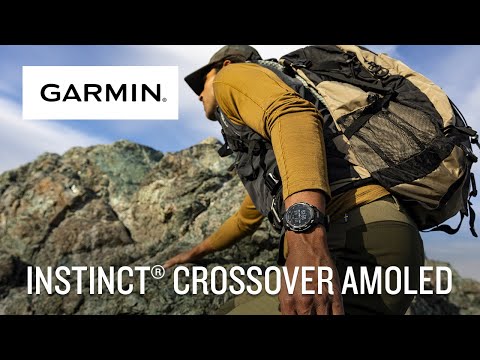 Garmin | Instinct® Crossover AMOLED | Montre connectée analogique. Affichage numérique.