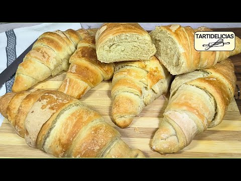 🥐 1kg de Harina = 6 PANES de MANTECA Hojaldrados o Pan Croissant Muy RICO y FÁCIL