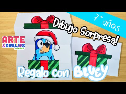 Como dibujar BLUEY | DIBUJO SORPRESA | Arte y Dibujos para Niños