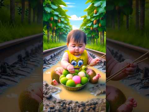 ❤️ Evolution of Baby: Train Attack on Baby for Food Eating #cat #cute #love #shorts BabyLos 76