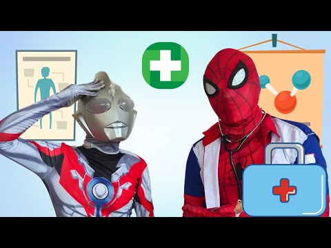 ULTRAMAN DAN SPIDERMAN CERITA TENTANG BAHAYA BERMAIN HP | DRAMA DOKTER DOKTERAN