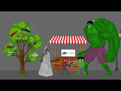 Granny vs Spiderman, Hulk Funny Tree Animation - Drawing Cartoon 2