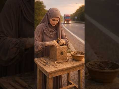 Sacred in Clay | Masjid al-Haram Miniature 🕋✨#islamicart#clayart#masjidalharam#shorts