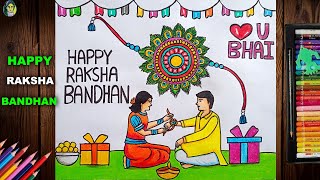 Raksha Bandhan Drawing Easy | Happy Raksha Bandhan Drawing | Rakhi Drawing | Raksha Bandhan Special