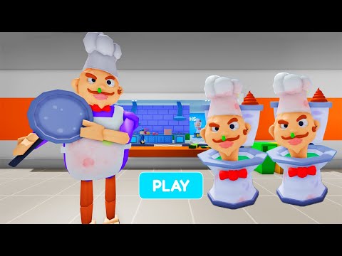 ESCAPE THE CHEF KITCHEN OBBY - Angry Chef - Walkthrough Gameplay Roblox #obby