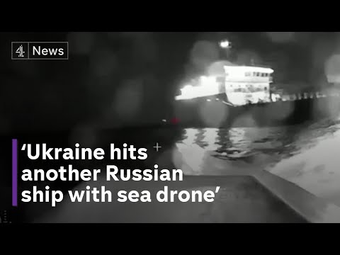Ukraine claims drone hit on Russian oil tanker near Crimean bridge