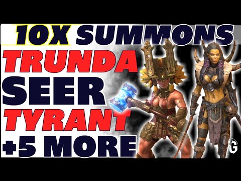10x for TRUNDA SEER TYRANT + 5 others RAID SHADOW LEGENDS 10X summon event this weekend