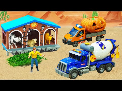 Mega RC Trucks RC Heavy Haulage RC Car Transport RC Traktor Volvo Lesu BL71 RC Wheel Loader Dozer!!