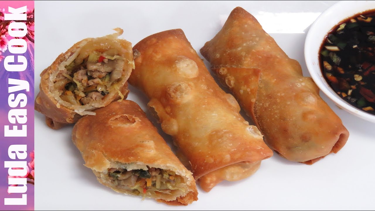 Жареные СПРИНГ РОЛЛЫ! Блюдо азиатской кухни рецепт FRIED CHINESE SPRING ROLLS RECIPE