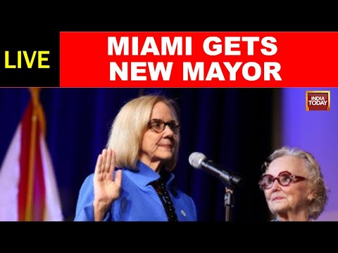 Eileen Higgins sworn in as Miami mayor after landmark victory| Live | US News