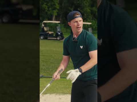 First Time Golfer Tries Bunker Shot