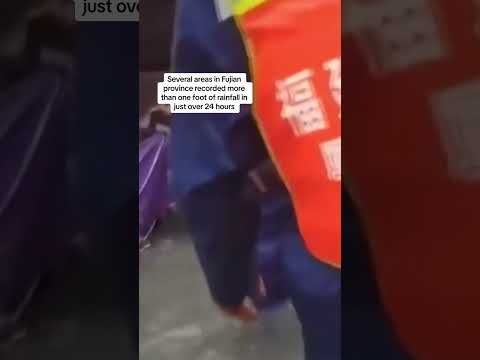China: Residents rescued from gushing floodwaters after weakened Typhoon Haikui made landfall