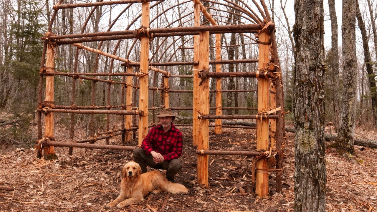 Building a Native American Longhouse with Hand Tools The Best Natural Bushcraft Shelter