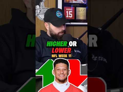 NFL Week 11 HIGHER or LOWER🔥🏈 #nflshorts