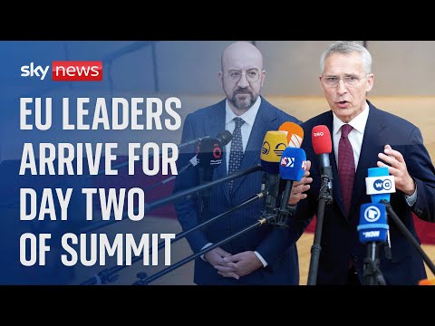 Watch live: Leaders arrive for day two of the EU summit