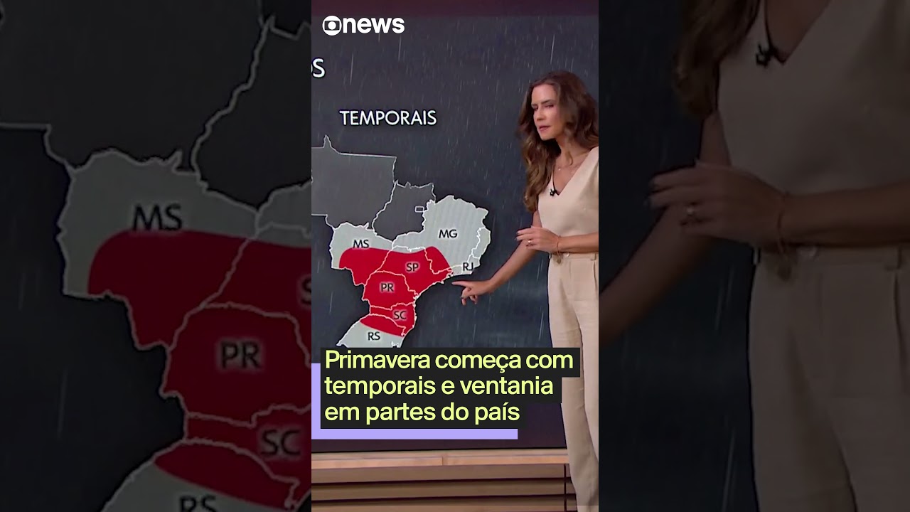 Primavera começa com temporais e ventania em partes do país