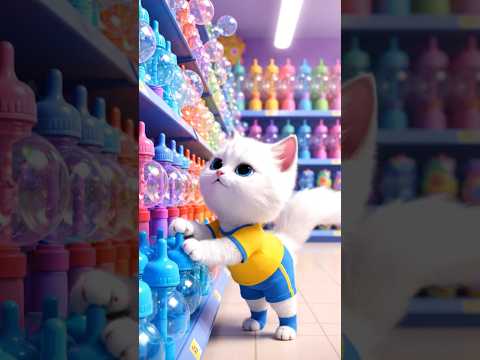 Kitten Buys a Bubble Toy as a Heartfelt Gift for His Friends