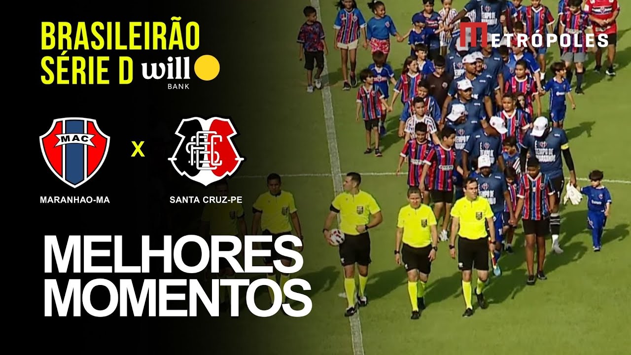 Confira melhores momentos de MARANHÃO-MA 0 X 1 SANTA CRUZ-PE pelo Brasileirão Série D Will Bank