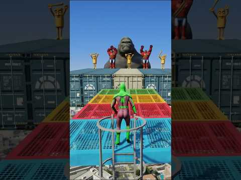 GTA 5 Epic Water Ragdolls | Spider-Man Jumps / Fails SpiderMan vs Minions & Hulk #shortsfeed