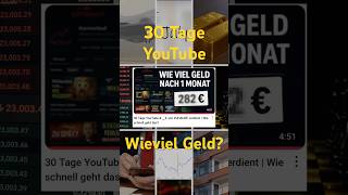 30 Tage YouTube &  __€ von ZUHAUSE verdient | Wie schnell geht das? #finanzen