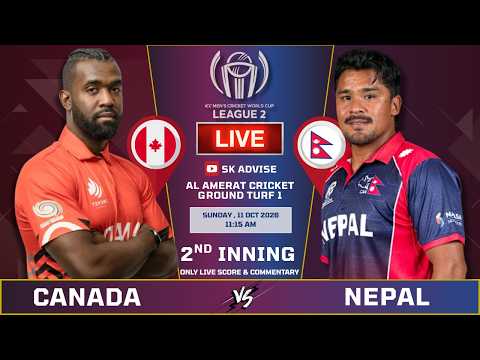 NEPAL VS CANADA 2nd INNING | ICC CWC LEAGUE 2 133RD MATCH | LIVE SCORE &amp; COMMENTARY | <strong>NEP</strong> VS CAN