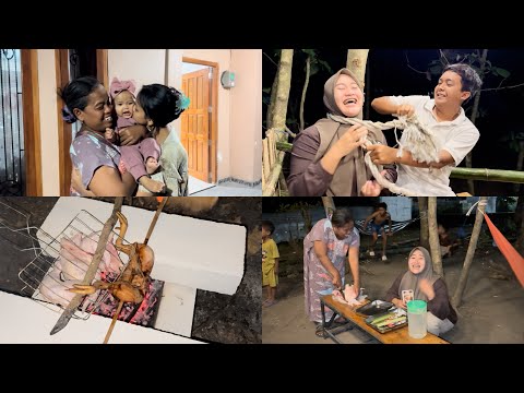 SUASANA RUMAH POHON MALAM HARI - Bakar2 Ayam mantaabb kihh asoyy tenan 🥰🥳🤗😍✨