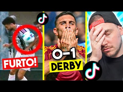 LA ROMA VINCE IL DERBY! FURTO ALLA JUVE!! - REAZIONE TIKTOK sul CALCIO!