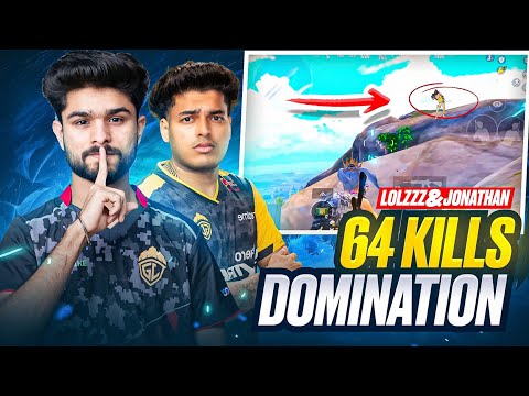 @LoLzZzGaming & @JONATHANGAMINGYT 64 Kills Domination in Conqueror Lobby 😱 | BGMI HIGHLIGHT