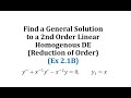 Understanding Second Order Linear Homogeneous Differential Equations