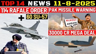 Indian Defence Updates : 114 Rafale F4 Order,PAK Missile Warning,Tejas MK2 HUD,30000 Cr Drone Order