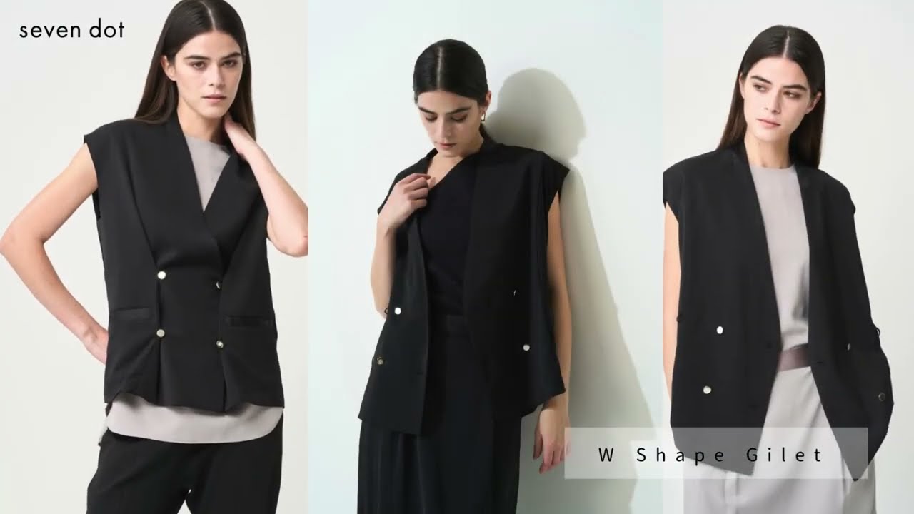 https://www.seven-dot.com/items/72217360

Wシェイプジレ - ブラック

春夏に重ね着しても、1枚でも着れるジレをお作りしました
どんなものにも合わせやすいブラック
同じ生地のロングスカートと合わせればセットアップとしても
お楽しみいただけます

ボタンを開けてインナーとのレイヤードを楽しんだり
ボタンを閉じてマニッシュな印象にしたりと
楽しめるバリエーションに富んだジレ

ボタン横のフックをひっかけると、シェイプに変化し
モードな雰囲気が楽しめます

首元とフックは素材をサテンにすることで
素材の変化がより精錬した雰囲気を醸し出します

［ SNS ］
フォローして入荷連絡やイベント情報を知ろう
● LINE　https://page.line.me/496ytgtw?openQrModal=true
● Instagram　https://www.instagram.com/seven.dot.official/
● YouTube　https://www.youtube.com/@seven-dot
● App　https://thebase.com/to_app?s=shop&shop_id=sevendot-fashionstore-jp&follow=true


［ 音楽/素材 ］
https://artlist.io/
https://www.canva.com/

#sevendot #sevendot_style #fashion #ジレ