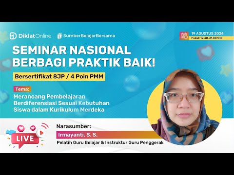 SEMINAR NASIONAL: Merancang Pembelajaran Berdiferensiasi Sesuai Kebutuhan Siswa dalam KURMER