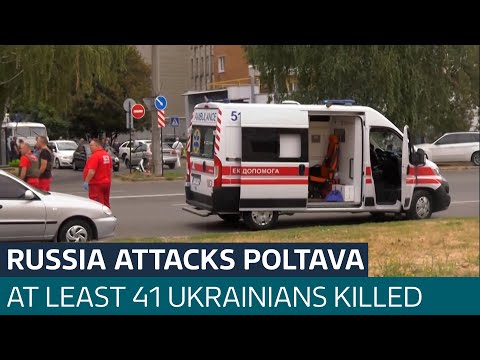 Russian missiles kill at least 50 people after strike in central Ukraine, officials say | ITV News