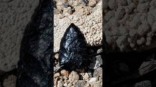 Check out this nice little native American obsidian point, it looks like a leaf point.