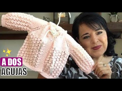 💜💜[FÁCIL Y RÁPIDO] CÓMO TEJER UNA CHAQUETITA EN DOS AGUJAS 💜💜 YO TEJO CON LAURA CEPEDA💜💜