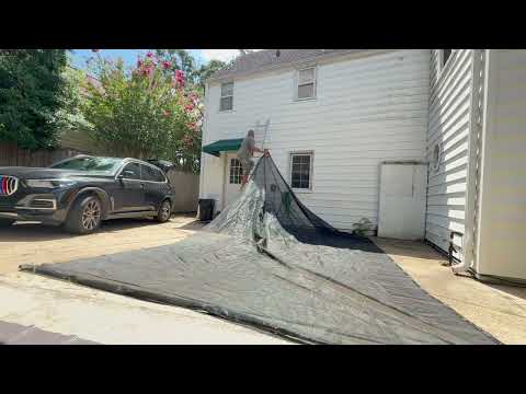 How I Installed My Backyard Mesh Tarp for Shade & Less Heat