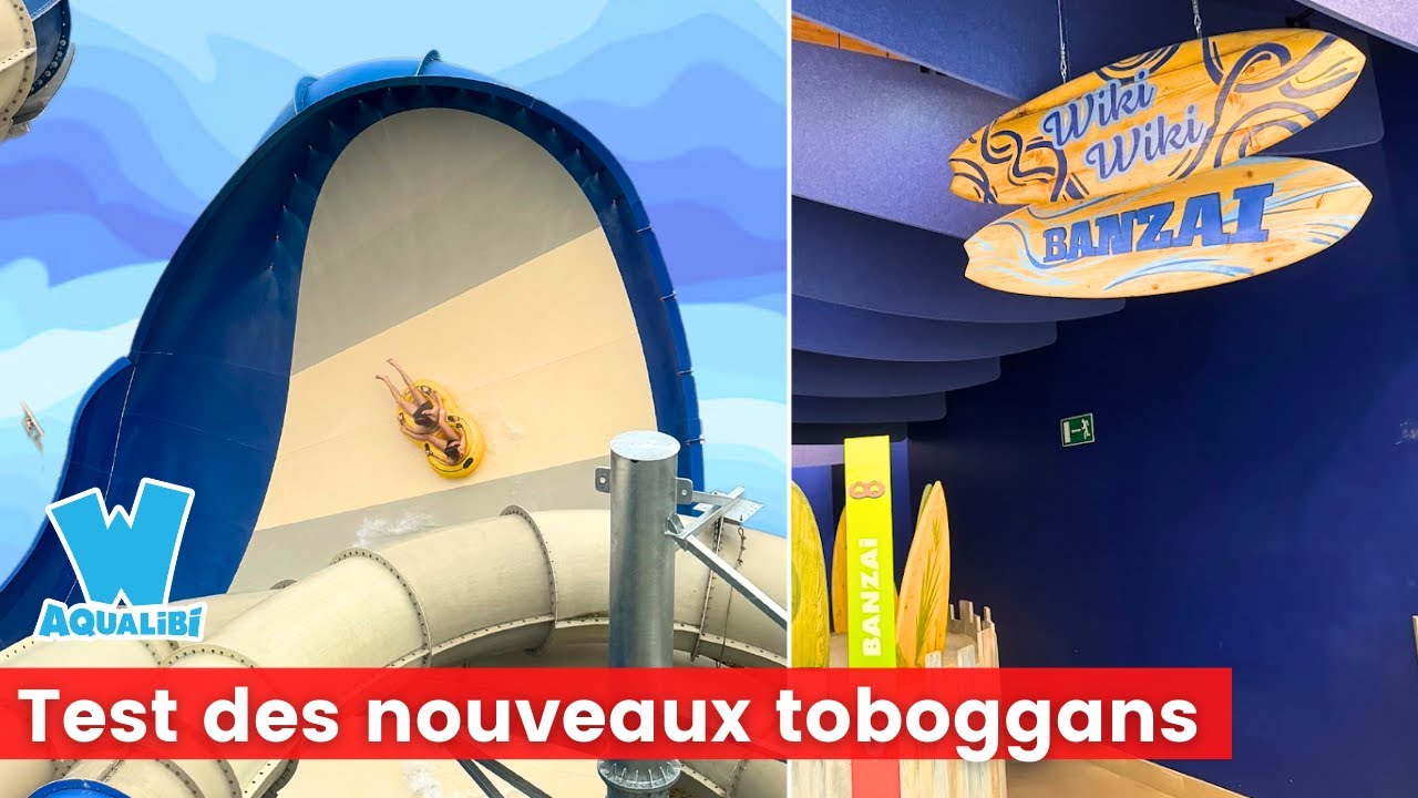 On découvre les nouveaux tobogans d'Aqualibi