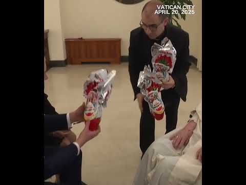 Pope Francis meets and gifts US VP Vance on Easter morning