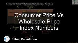 Consumer Price Vs Wholesale Price Index Numbers