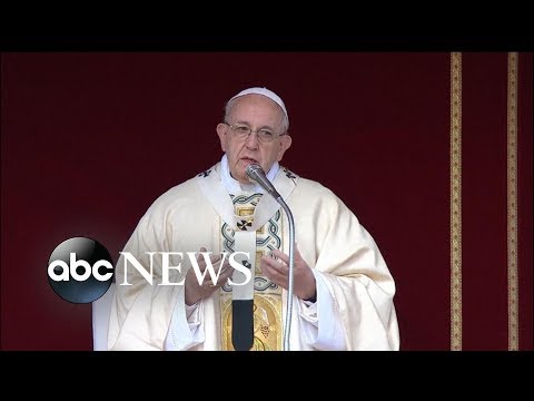 Pope celebrating Easter Mass