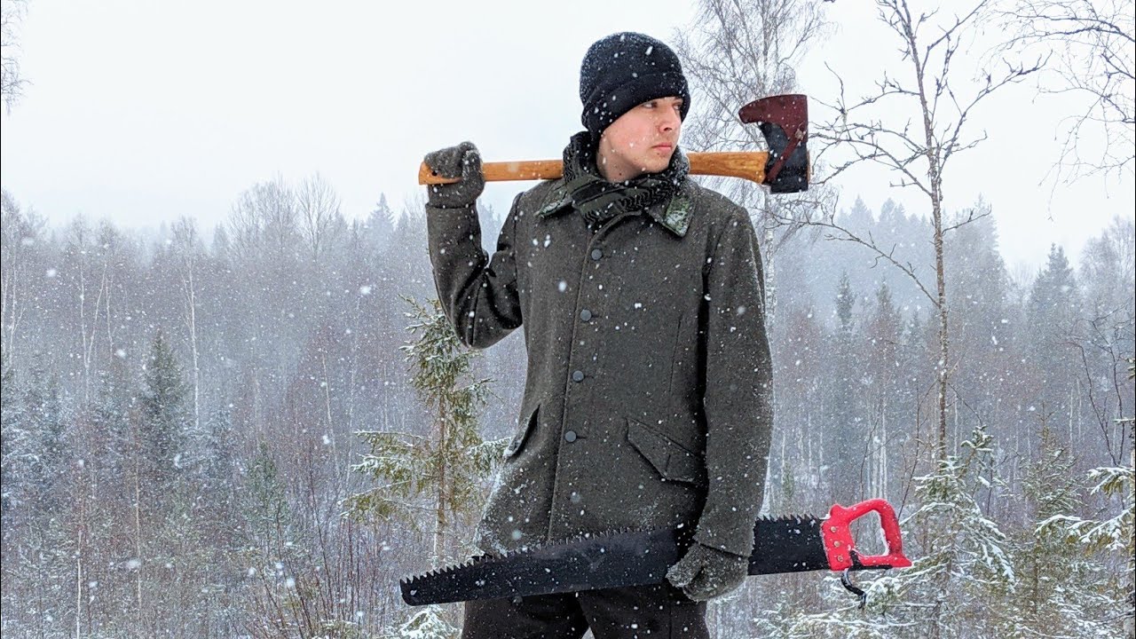 Axe Tree Felling for Log Cabin Hand Tools Winter 1. 0 - One Man Traditional Log Cabin series