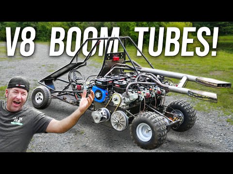 We Gave our V8 Go Kart a NASCAR Exhaust!