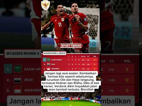 Klasemen Sementara!! #timnasindonesia #qualifikasipialadunia