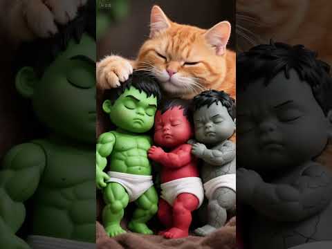 Today I became a dad, but my son is... the Hulk.#shorts #cat #cats #funny #funny#story #unexpected